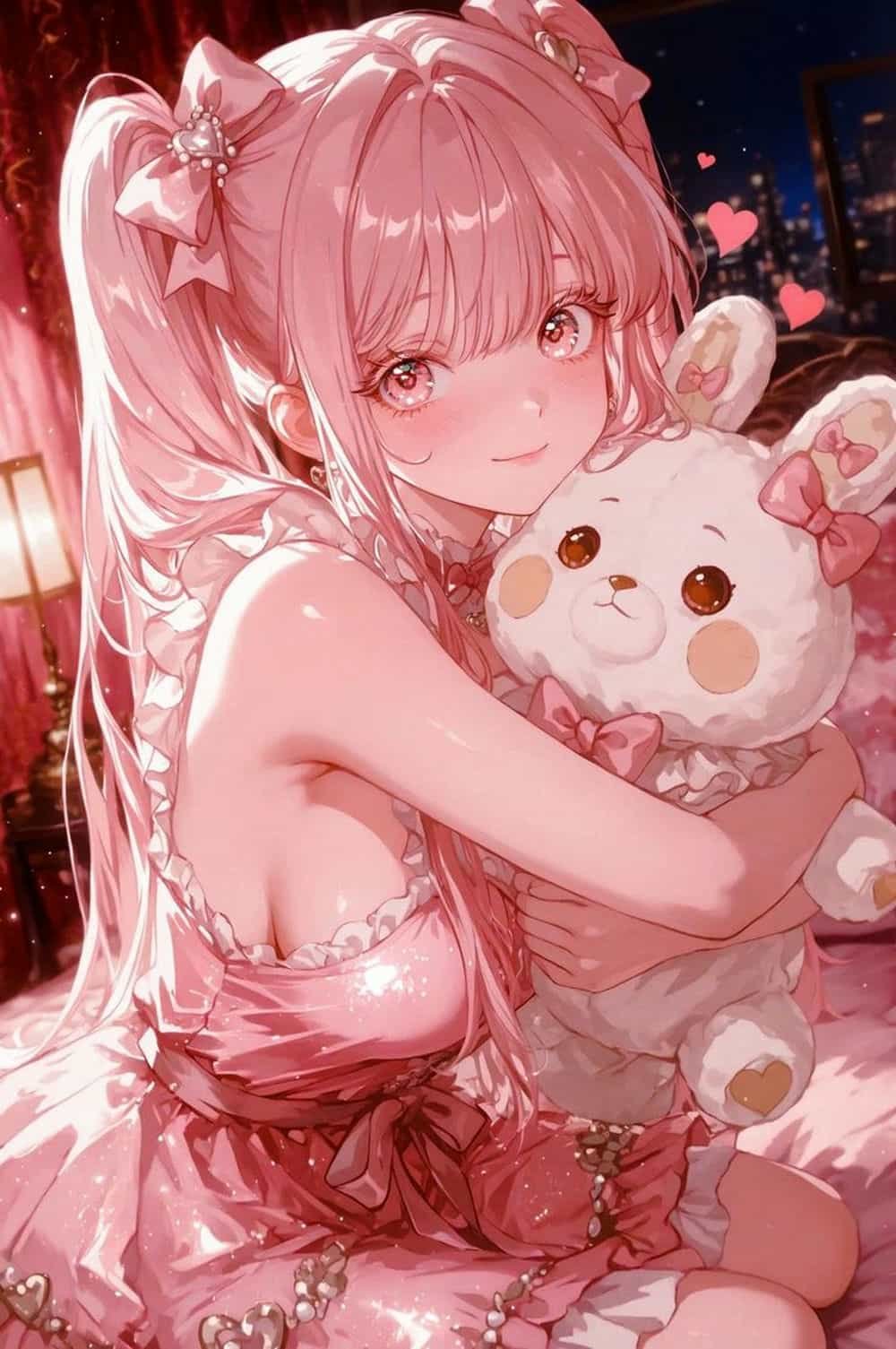 Anime gái xinh ánh mắt mê hoặc