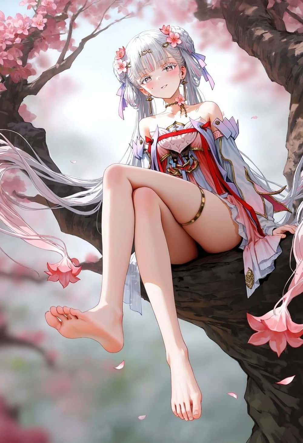 Gái xinh anime da trắng