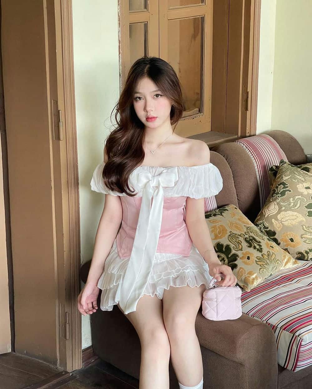 Gái xinh mặc váy dễ thương