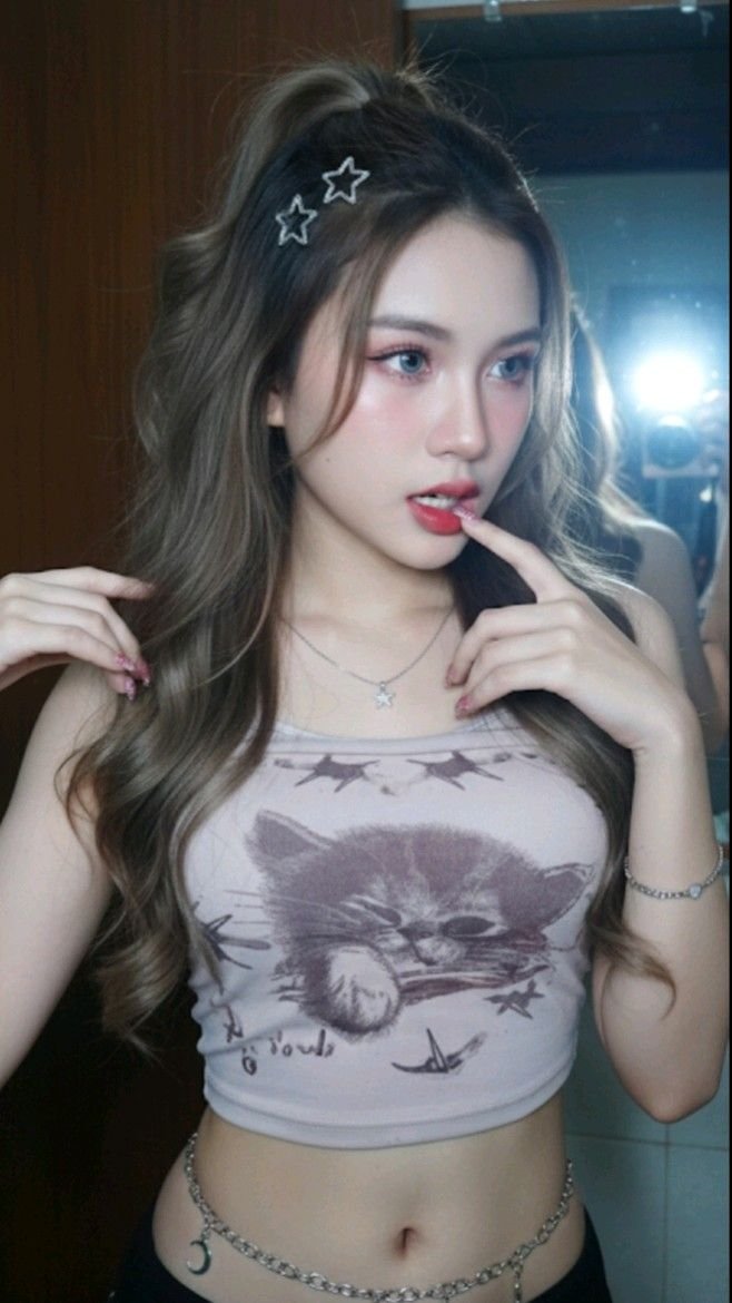 Gái xinh tóc dài nhẹ