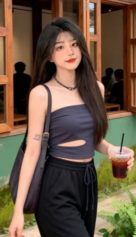 Hình gái xinh tóc dài dịu dàng