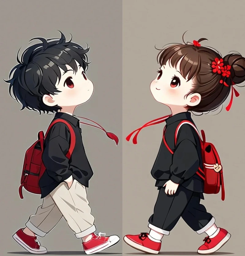ảnh cặp đôi chibi cute