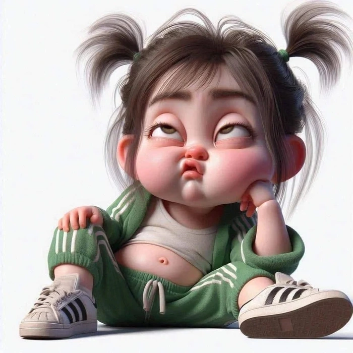 ảnh chibi bé gái dễ thương tóc ngắn