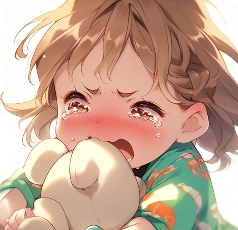 ảnh chibi buồn khóc