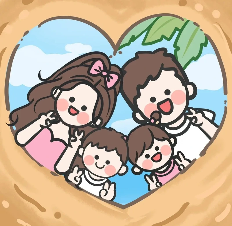 ảnh chibi gia đình
