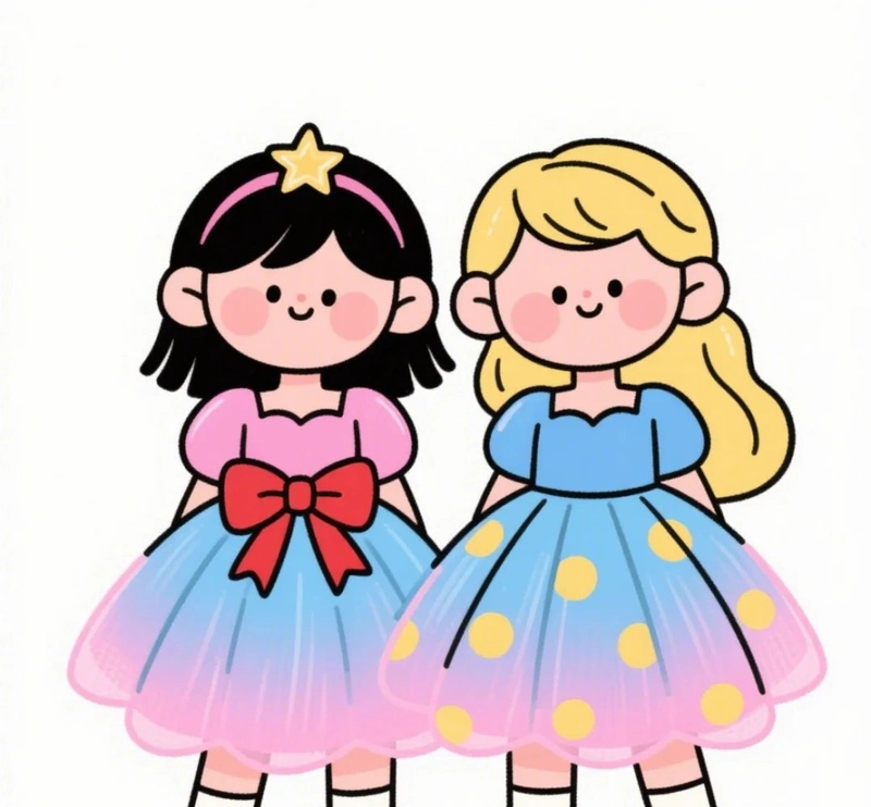 ảnh chibi hai chị em