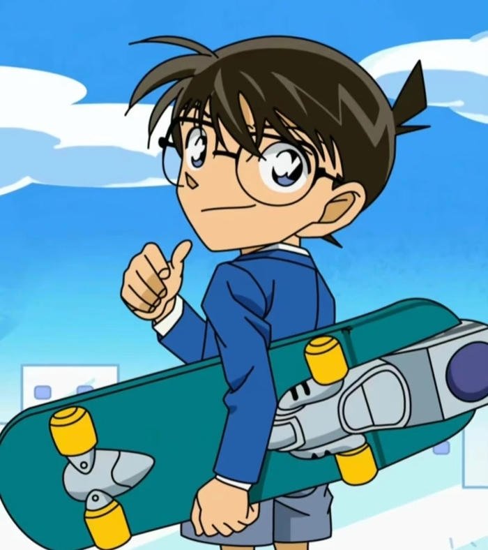 ảnh conan đang điều tra vụ án