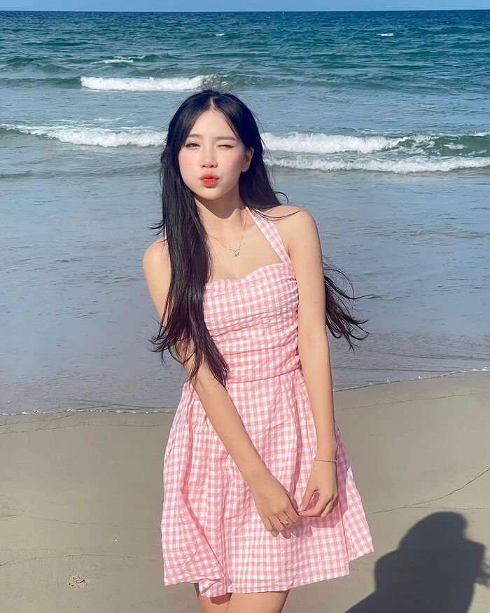 ảnh gái xinh mặc pinky hd