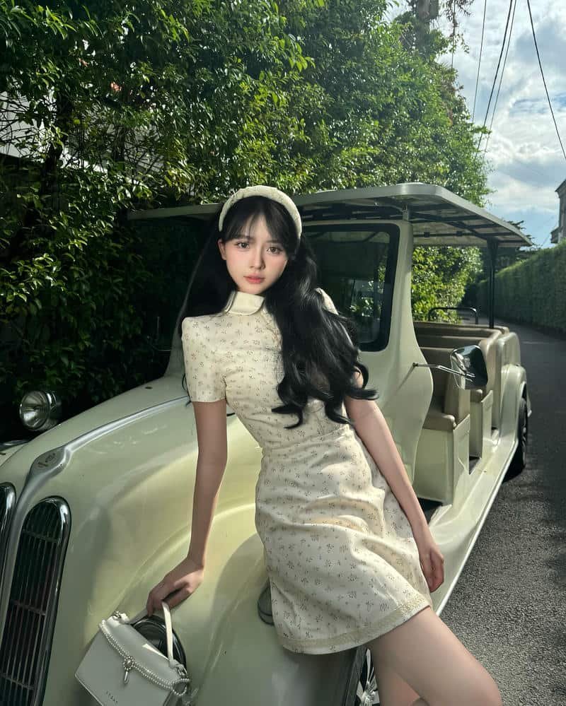 anh gai xinh mac vay