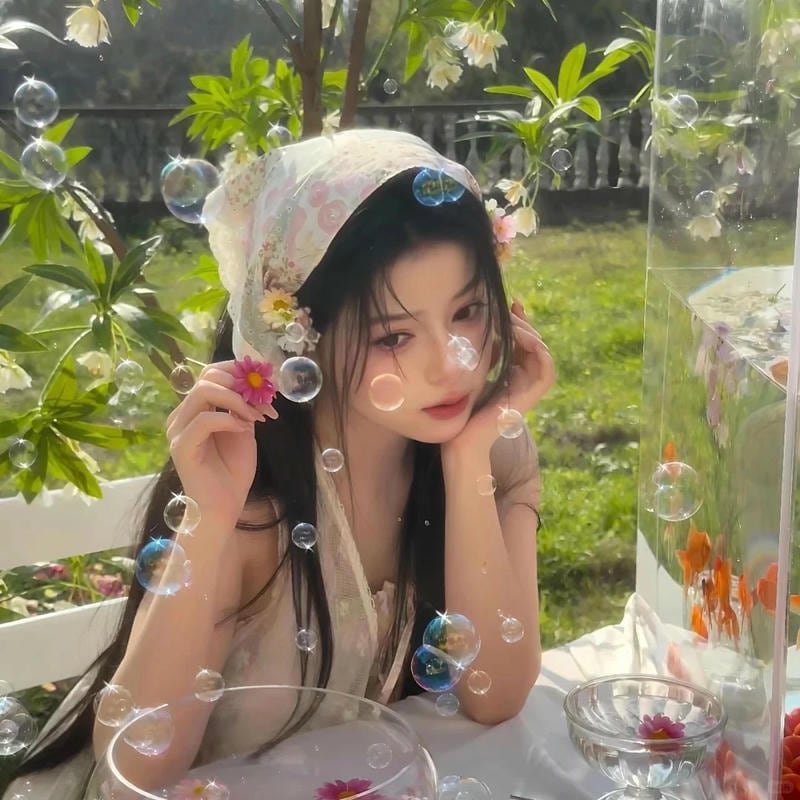 ảnh gái xinh tóc dài dễ thương