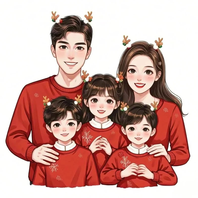 ảnh gia đình chibi