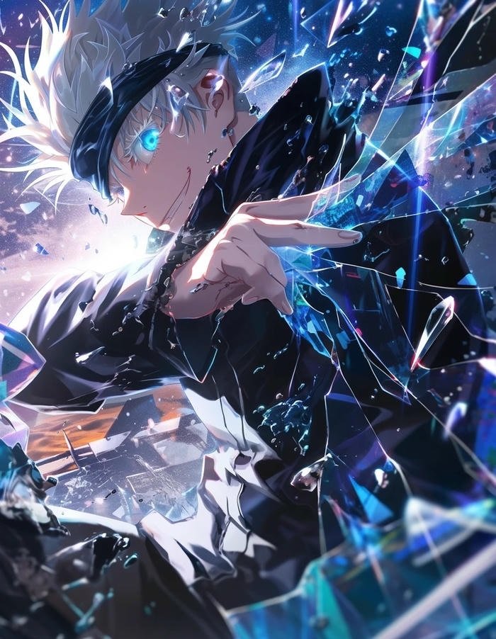 ảnh gojo trong đồ trắng