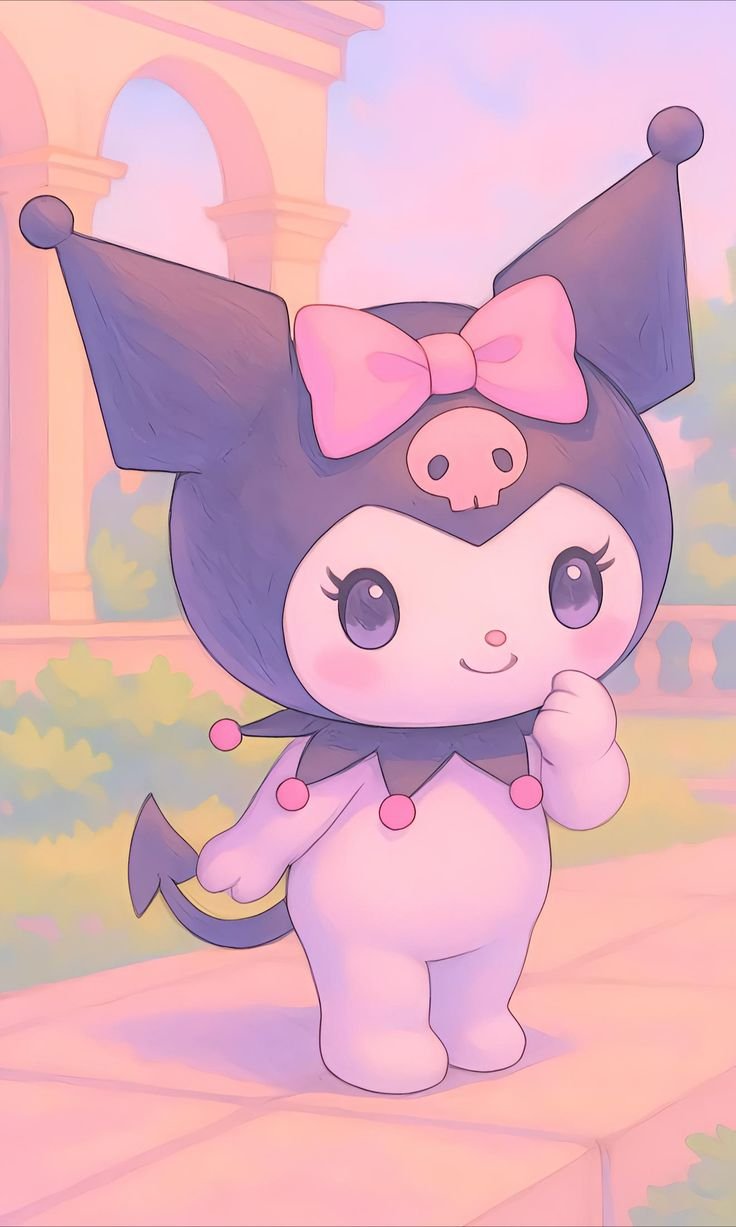 ảnh kuromi nơ đầu hồng