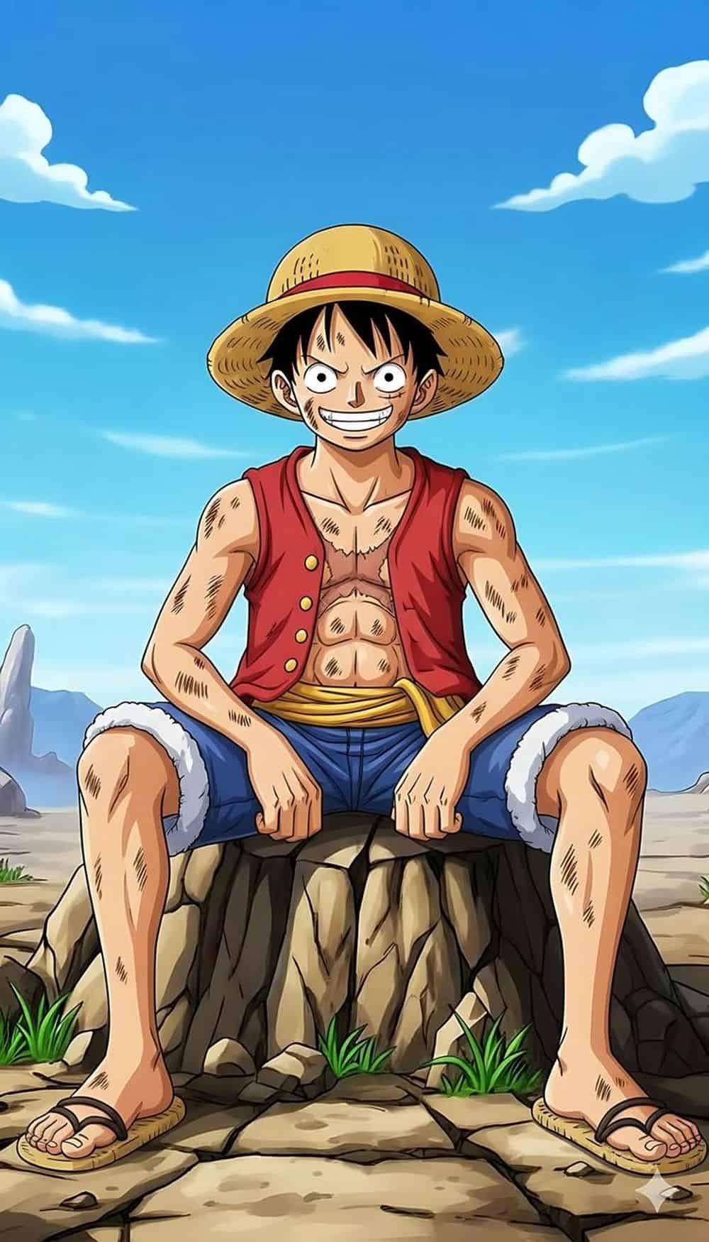 ảnh luffy bước đi tự