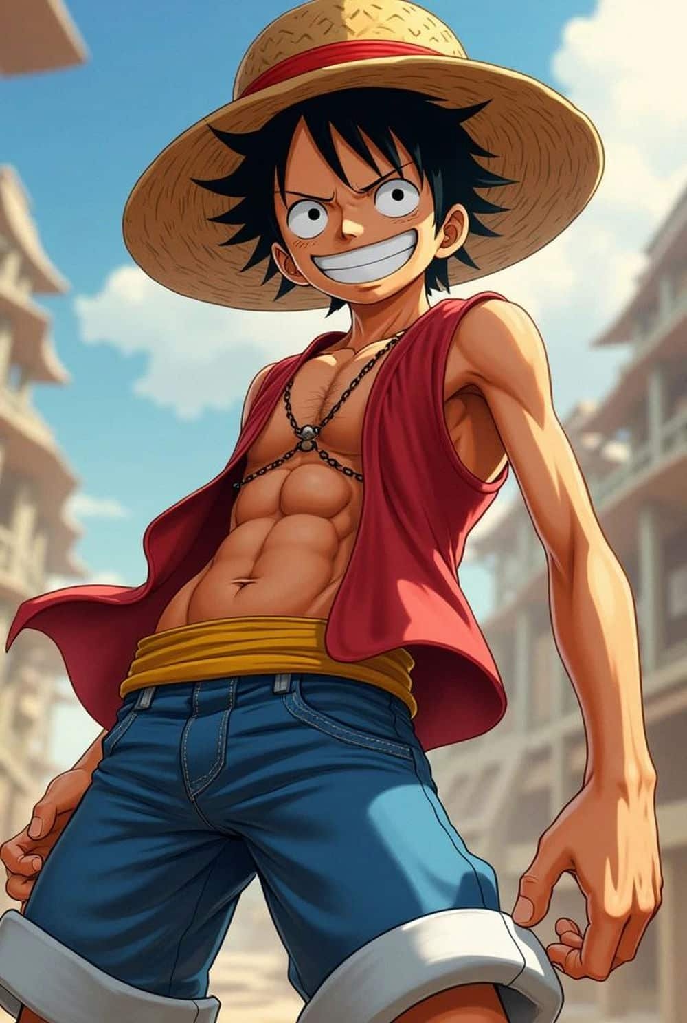 ảnh luffy đội mũ rơm
