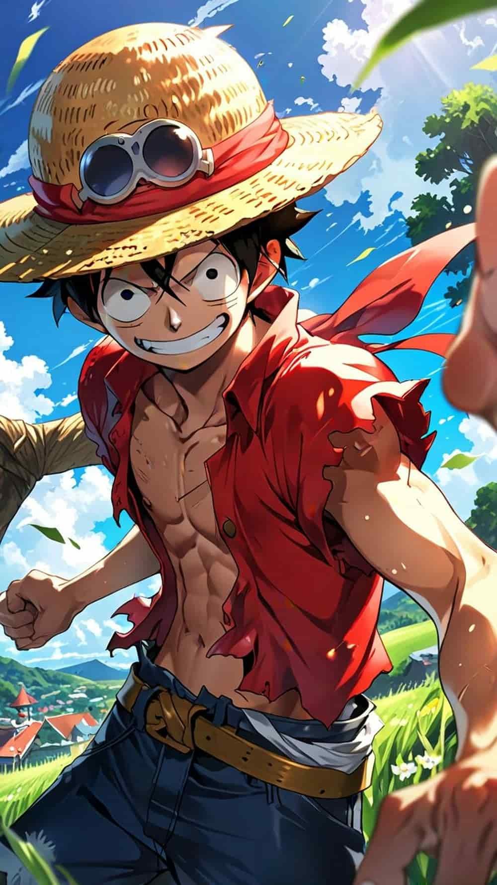 ảnh luffy khuôn mặt vui