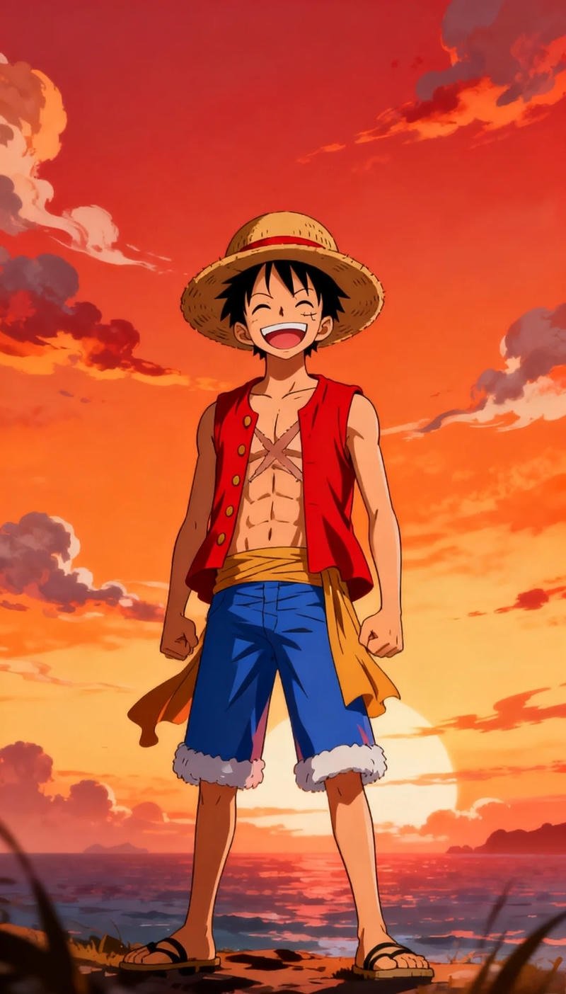 ảnh luffy với nụ cười đặc trưng