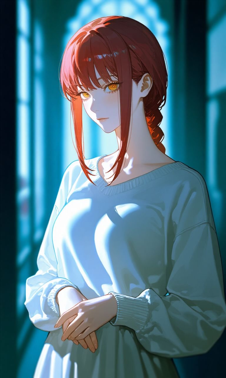 ảnh makima nhìn sang trái