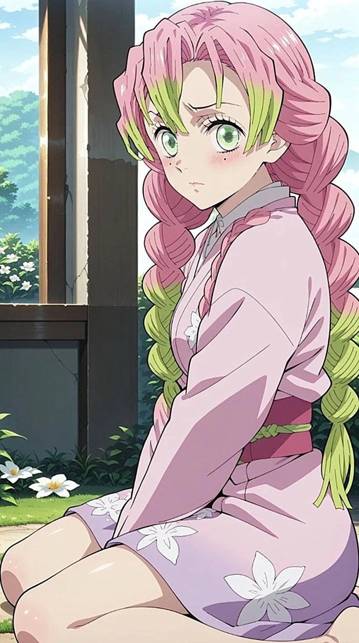 ảnh mitsuri chiến đấu mạnh mẽ