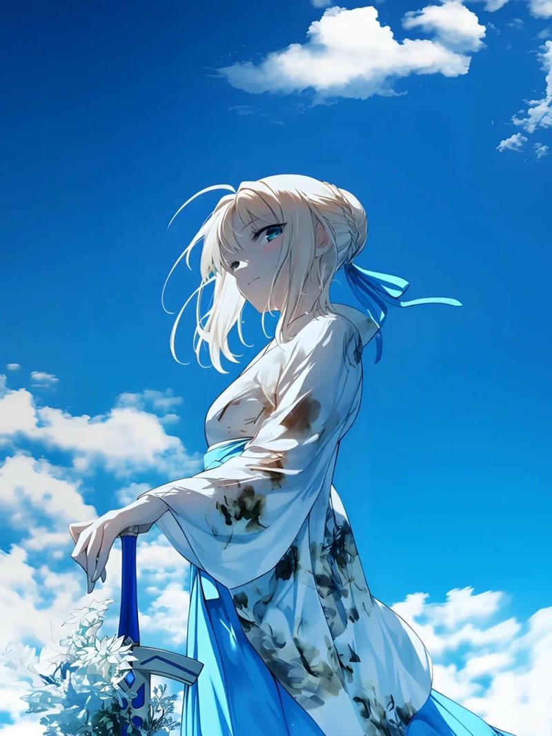 ảnh saber alter cận mặt