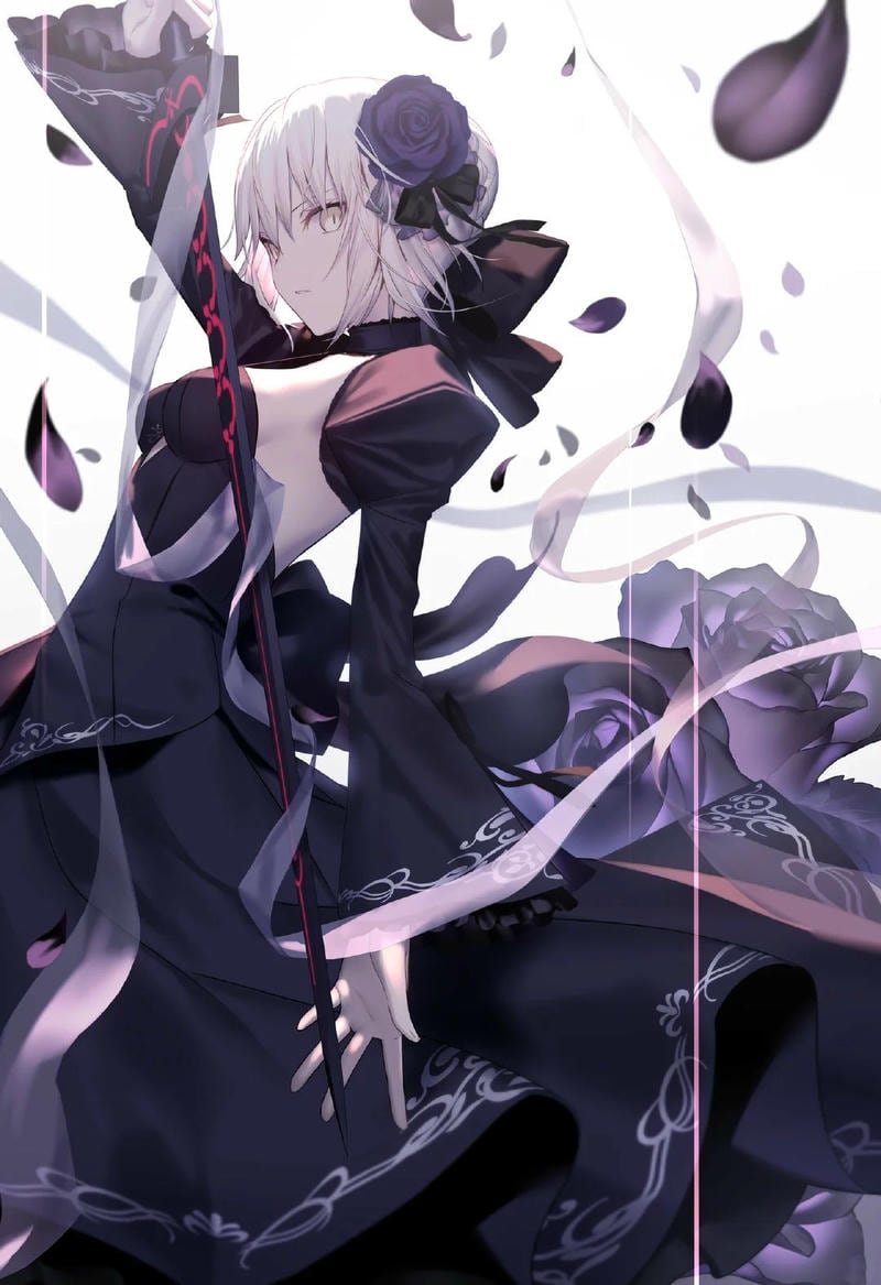 ảnh saber alter tóc vàng
