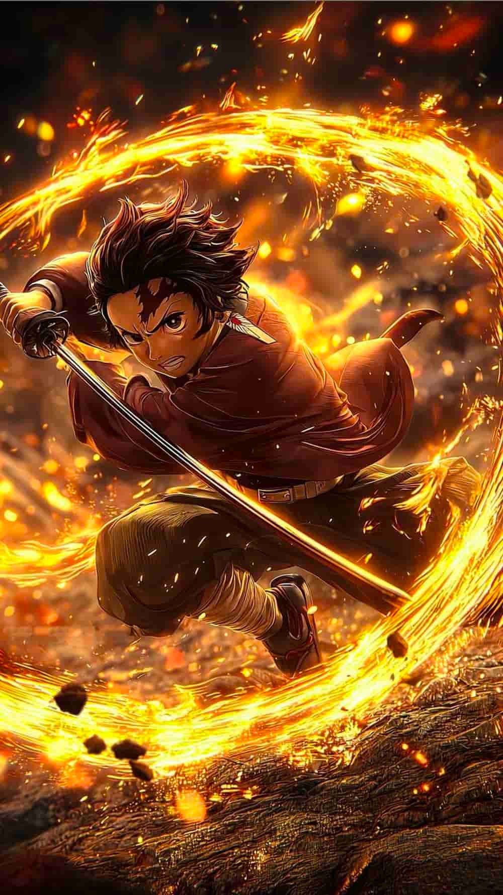 ảnh tanjiro ánh mắt quyết