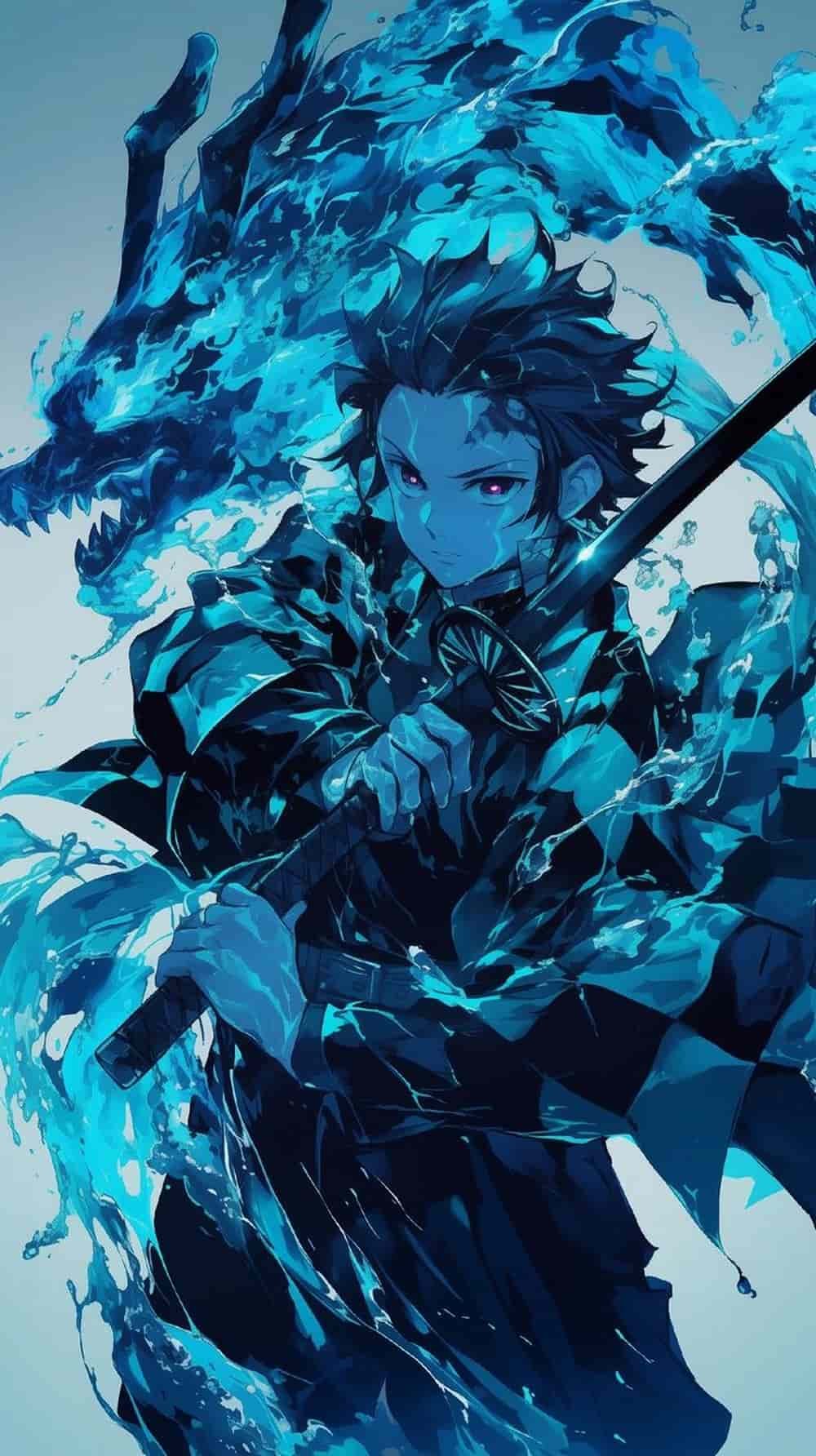 ảnh tanjiro bật trụ mạnh