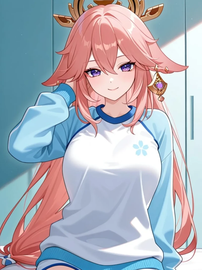 ảnh yae miko ngang