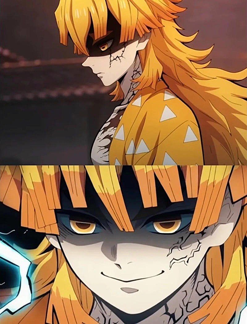 ảnh zenitsu chiến đấu mạnh mẽ