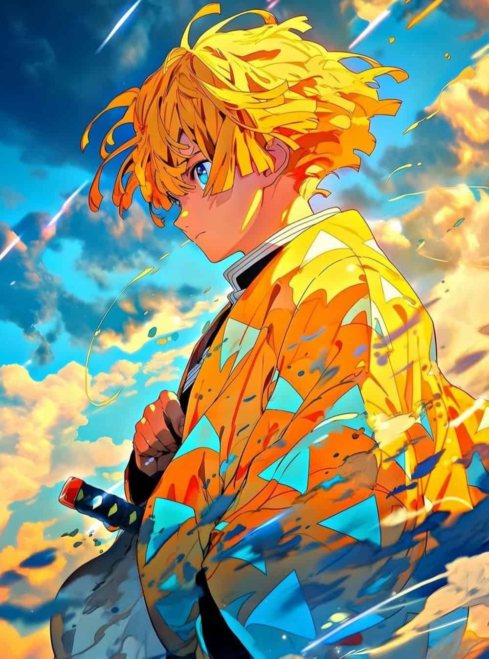 ảnh zenitsu nhìn sang phải