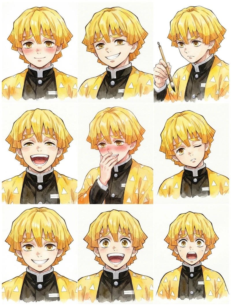 ảnh zenitsu thể hiện sức mạnh