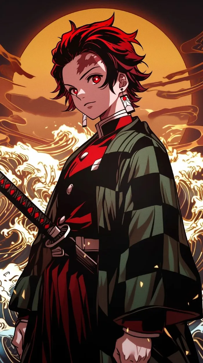 cách vẽ tanjiro ngầu