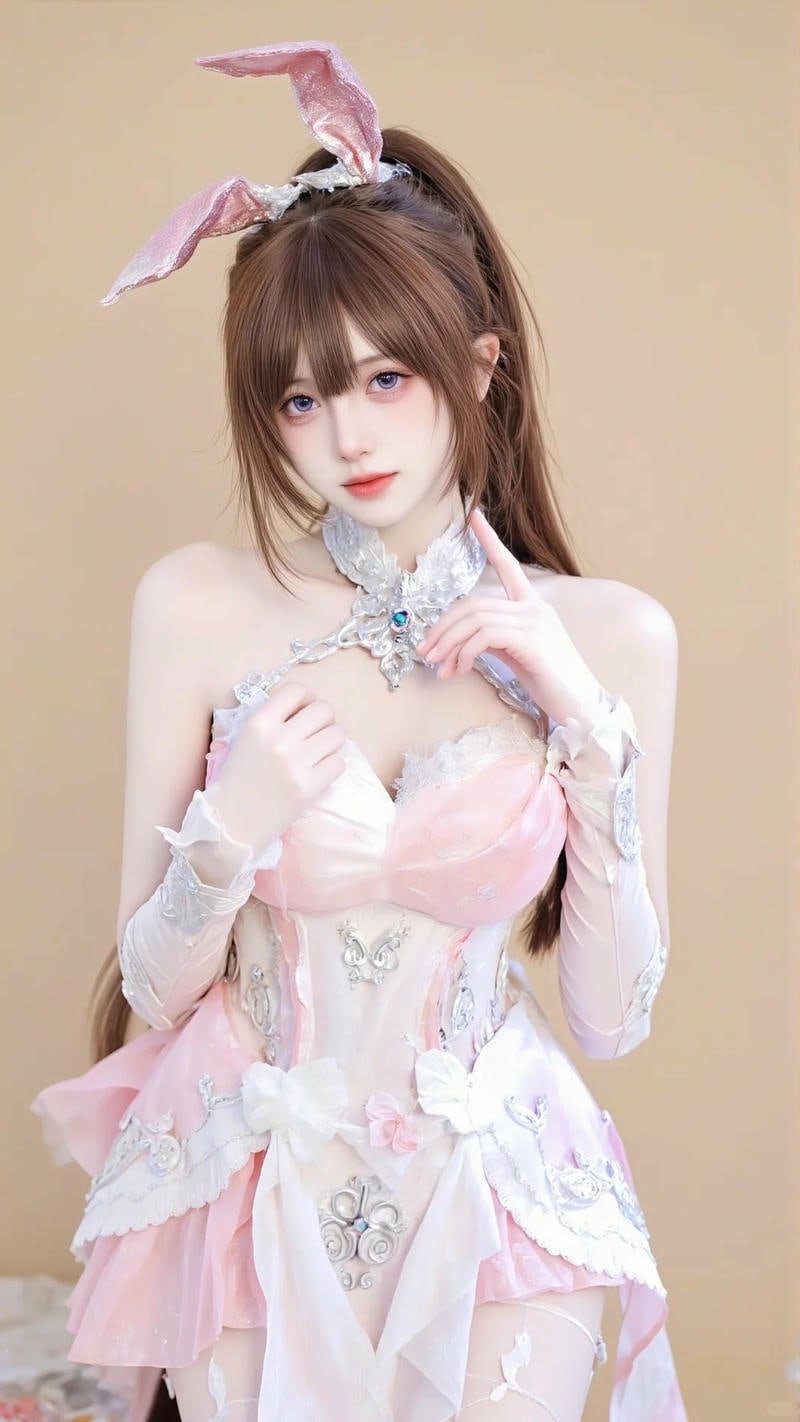 gái xinh cosplay thỏ