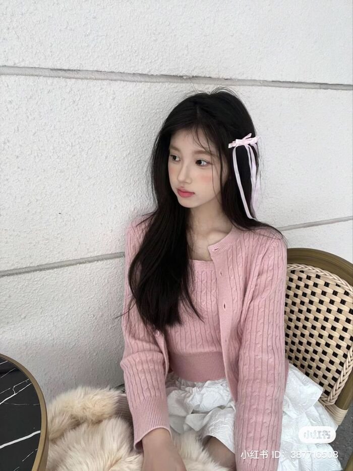 gái xinh mặc pinky cute full hd