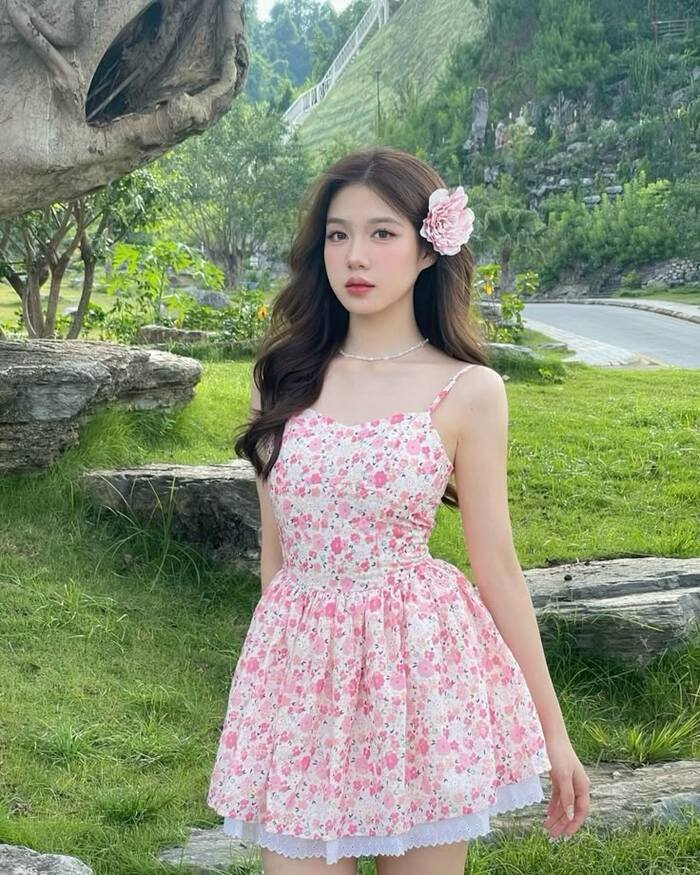 gái xinh mặc pinky đẹp dịu dàng full hd