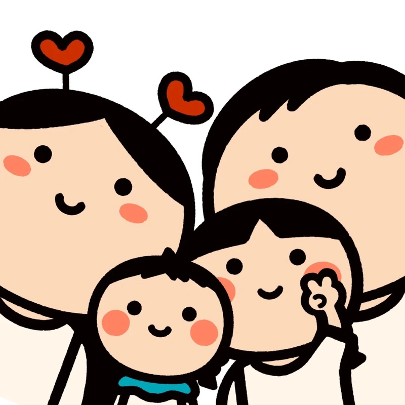 ghép ảnh gia đình chibi