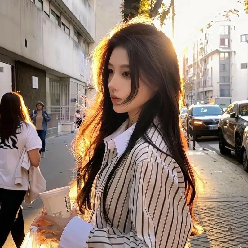 hình ảnh gái đẹp tóc dài che mặt