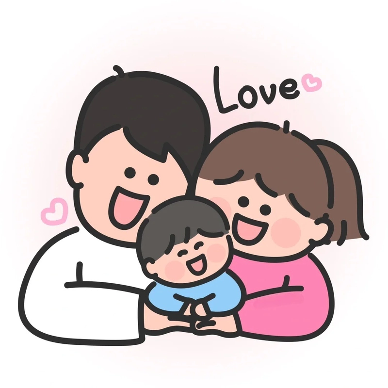 hình ảnh gia đình chibi