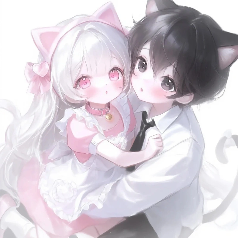 hình cặp đôi chibi cute