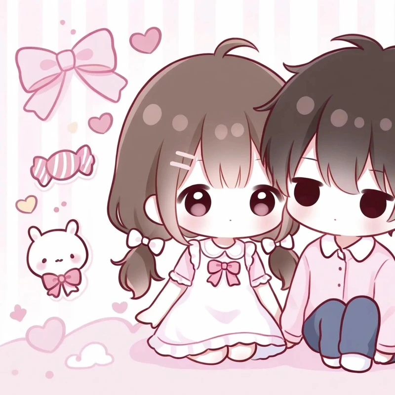 hình cặp đôi chibi