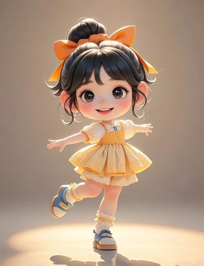 hình chibi ghép mặt cho bé gái