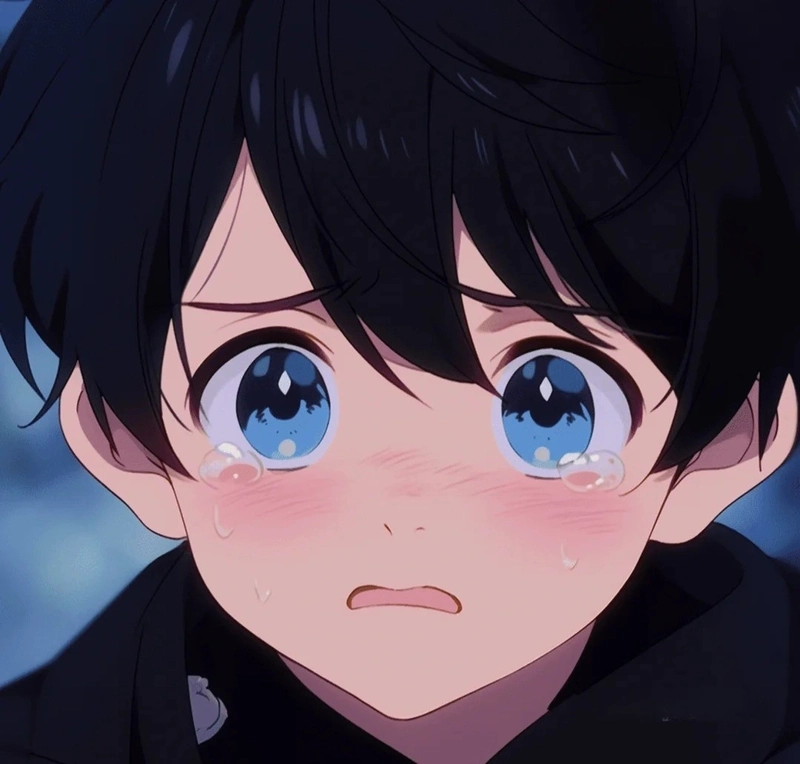hình chibi nam buồn đáng yêu hd