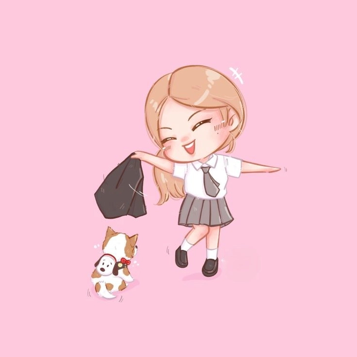 hình rose chibi cười tươi