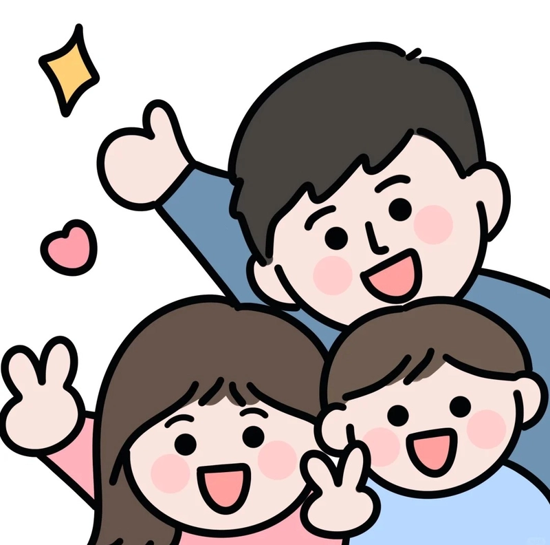 hình vẽ chibi gia đình