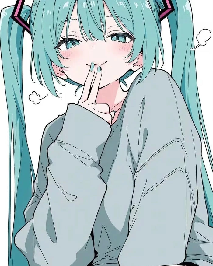 miku black and white