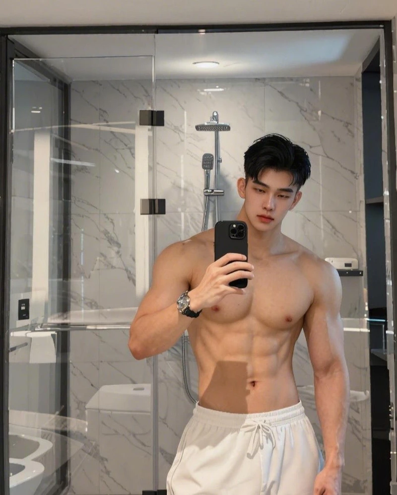 trai đẹp 6 múi cá tính
