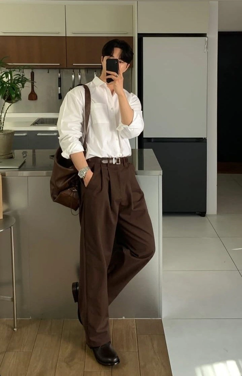 trai đẹp che mặt phong cách