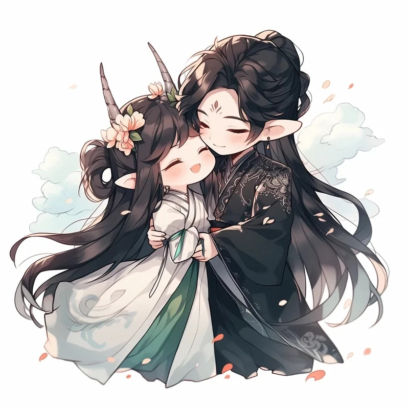 vẽ cặp đôi chibi