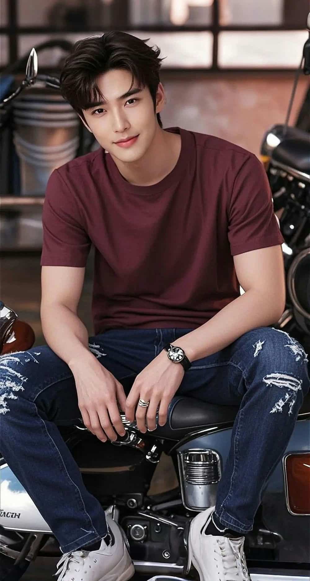 Trai đẹp trung mỉm cười