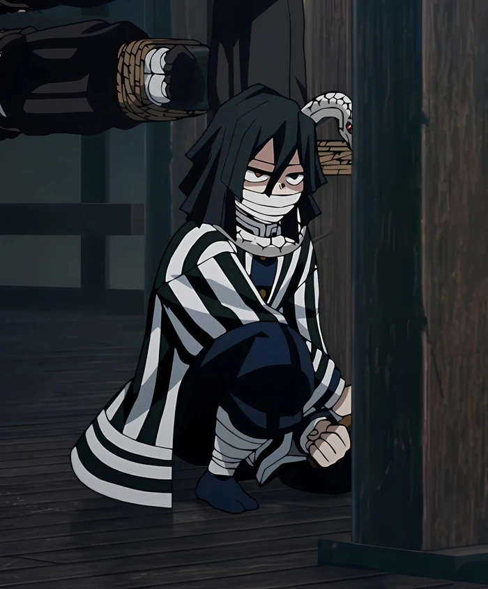 ảnh chibi Obanai mini pastel tone